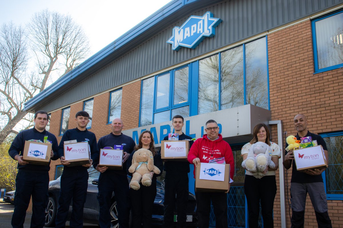 MapalLtd's tweet image. This year our generous Teams and colleagues supported and donated Easter eggs to local charity @MytonHospices in their Easter Egg Appeal to help raise vital funds across Coventry, Rugby, Leamington and Warwickshire. ๐โจ
#MAPAL #MytonHospice #Easter #Charity #Fundraising