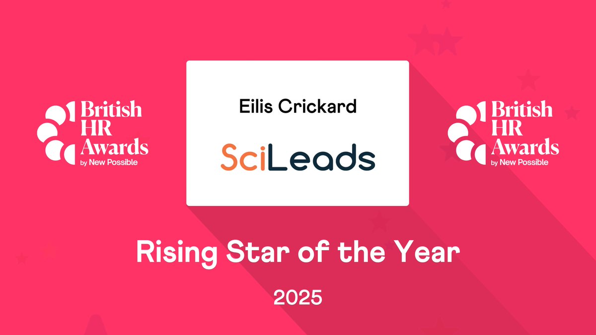 And this year’s ‘Rising Star of the Year’ Winner is Eilis Crickard from <a href="/SciLeads/">SciLeads</a>, congratulations! #HR #People #Awards