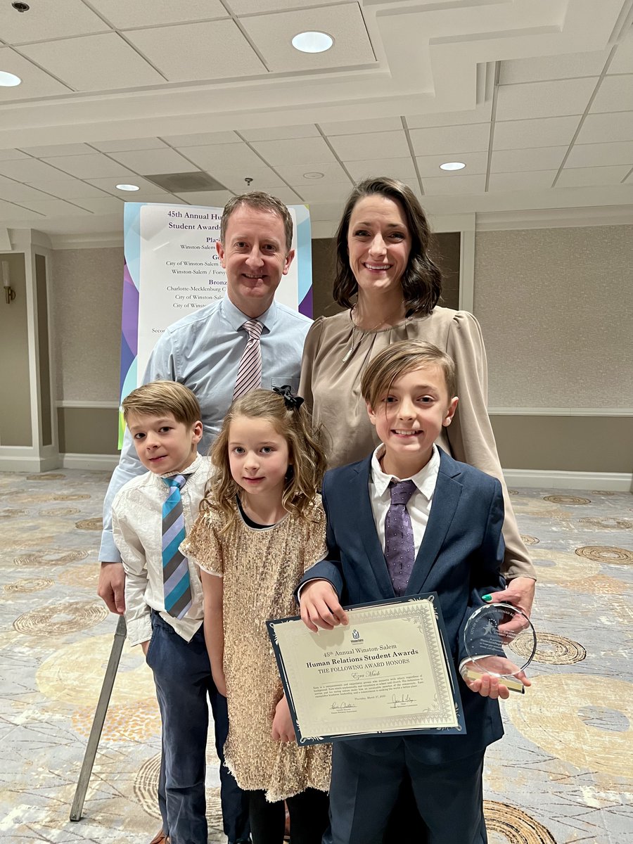 Congrats to #SpeasG5 Ezra M. for representing Speas as our Human Relations Award recipient. This is awarded to 1 student who exemplifies stellar community service, respect and compassion for others, and supporting others who may be different from themselves. Go Ezra!