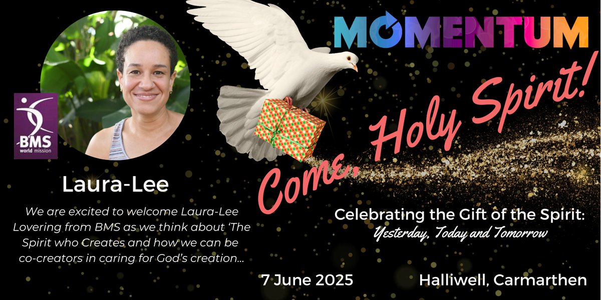 Bedyddwyr / Baptists (@buwales) on Twitter photo #Momentum25 We are delighted to be welcoming Laura-Lee Lovering from <a href="/BMSWorldMission/">BMS World Mission</a> to speak to us about the #Spirit who #Creates and how we can be co-creators in stewarding God's creation!
Early-bird tickets available now: eventbrite.co.uk/e/momentum-202… #Momentum25 We are delighted to be welcoming Laura-Lee Lovering from <a href="/BMSWorldMission/">BMS World Mission</a> to speak to us about the #Spirit who #Creates and how we can be co-creators in stewarding God's creation!
Early-bird tickets available now: eventbrite.co.uk/e/momentum-202…