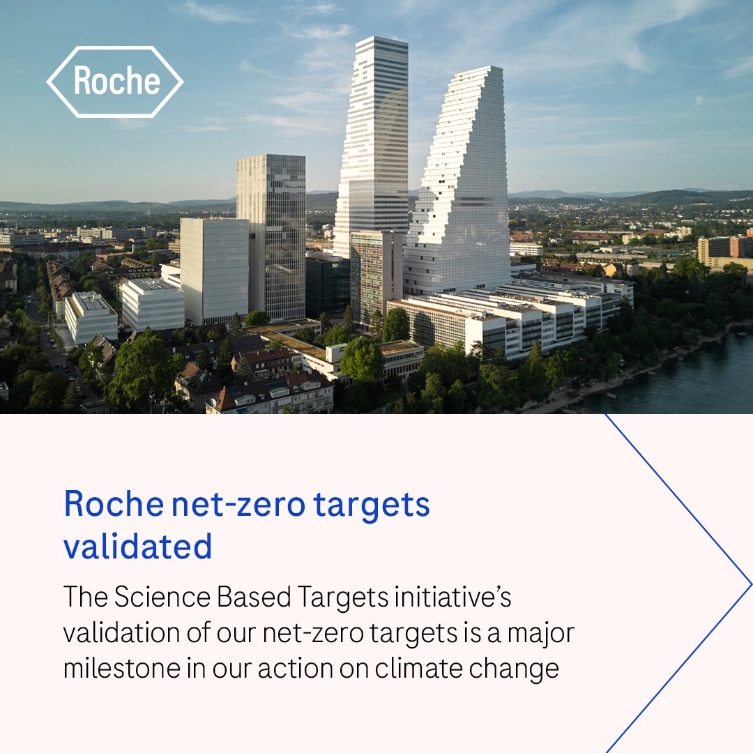 Roche (@roche) on Twitter photo We’re excited to announce that our net-zero targets have been validated by <a href="/sciencetargets/">Science Based Targets initiative</a>! 🌍🎉
We’re committed to achieving net-zero emissions by 2045. 🌱
Learn more at: spkl.io/6015fvrjP We’re excited to announce that our net-zero targets have been validated by <a href="/sciencetargets/">Science Based Targets initiative</a>! 🌍🎉
We’re committed to achieving net-zero emissions by 2045. 🌱
Learn more at: spkl.io/6015fvrjP