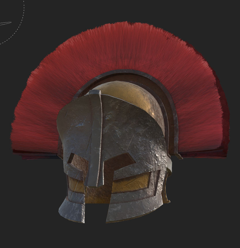 FoxCheckered's tweet photo. Are there any good tools for making the plume on helmets? I had to do this manually. 
#indiedev   #gamedev #solodev #shadowofnyx https://t.co/0sSxNTT8wZ
