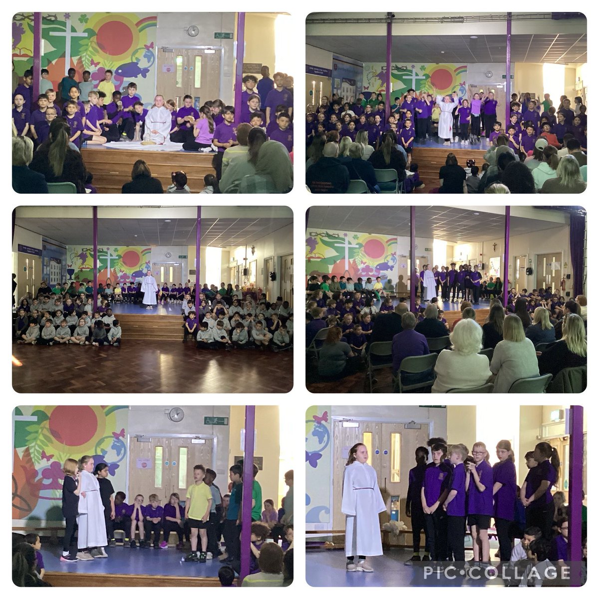 Year 5 have been retelling the Easter story through their Easter musical with the support of Year 4 and Year 3 helping with songs.