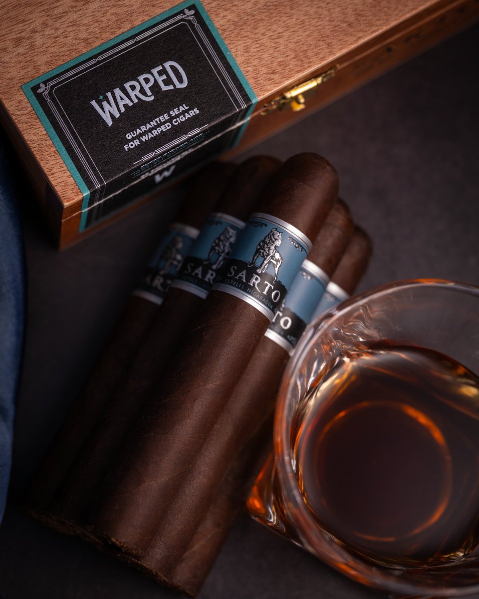 Experience SARTO, the first Connecticut Broadleaf blend we have crafted. Big, bold, sweet, and full of that Broadleaf flavor and strength you love. In Stock at your nearest Warped retailer! #cigars #smoketime