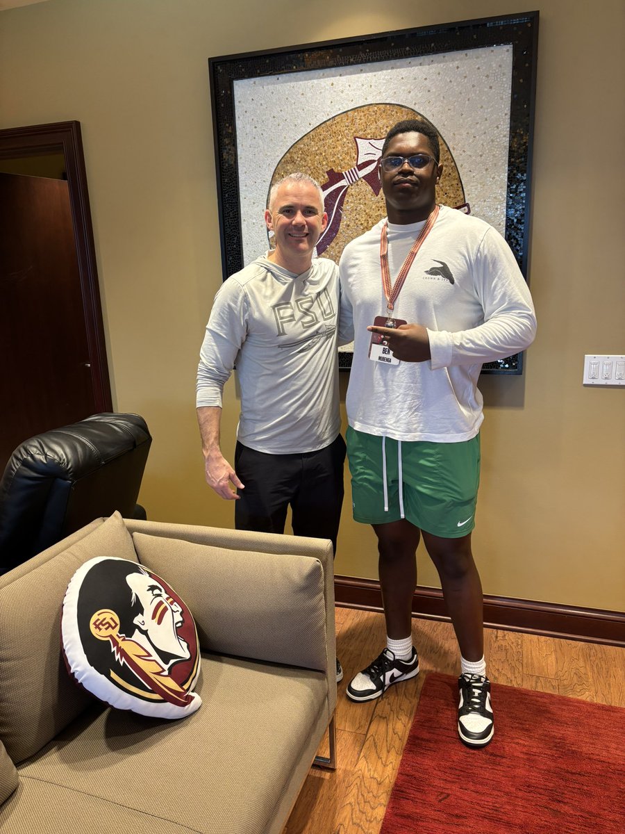 Ben Mubenga (@benmubenga21) on Twitter photo Back in Tallahassee this weekend! <a href="/Coach_Norvell/">Mike Norvell</a> <a href="/CoachHand/">Herb Hand</a> <a href="/CooperWilliams_/">Cooper Williams</a> <a href="/CoachGusMalzahn/">Coach Gus Malzahn</a> <a href="/ChadSimmons_/">ChadSimmons</a> <a href="/Coach_Davis22/">Coach Davis</a> <a href="/samspiegs/">Sam Spiegelman</a> <a href="/TomLoy247/">Tom Loy</a> <a href="/OsceolaPat/">Patrick Burnham</a> <a href="/BufordGAPrspcts/">Buford Prospects</a> Back in Tallahassee this weekend! <a href="/Coach_Norvell/">Mike Norvell</a> <a href="/CoachHand/">Herb Hand</a> <a href="/CooperWilliams_/">Cooper Williams</a> <a href="/CoachGusMalzahn/">Coach Gus Malzahn</a> <a href="/ChadSimmons_/">ChadSimmons</a> <a href="/Coach_Davis22/">Coach Davis</a> <a href="/samspiegs/">Sam Spiegelman</a> <a href="/TomLoy247/">Tom Loy</a> <a href="/OsceolaPat/">Patrick Burnham</a> <a href="/BufordGAPrspcts/">Buford Prospects</a>