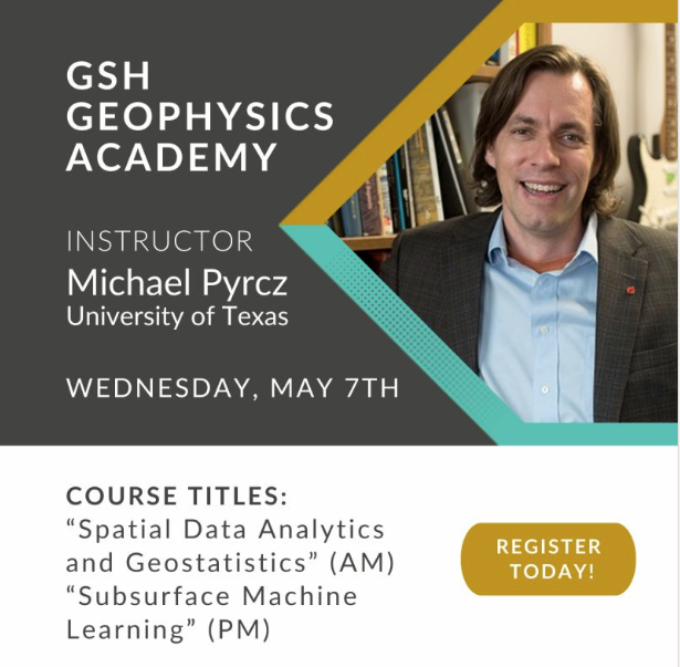GeostatsGuy's tweet image. Will you be in Houston on May 7th? 🌟 Want to dive into #Spatial #DataAnalytics 📊 and #MachineLearning 🤖?

I’m stoked to be teaching two 2 half-day courses on these topics with the Geophysical Society of Houston (@GSHTX)! 🎉 Get ready for accessible, actionable content that