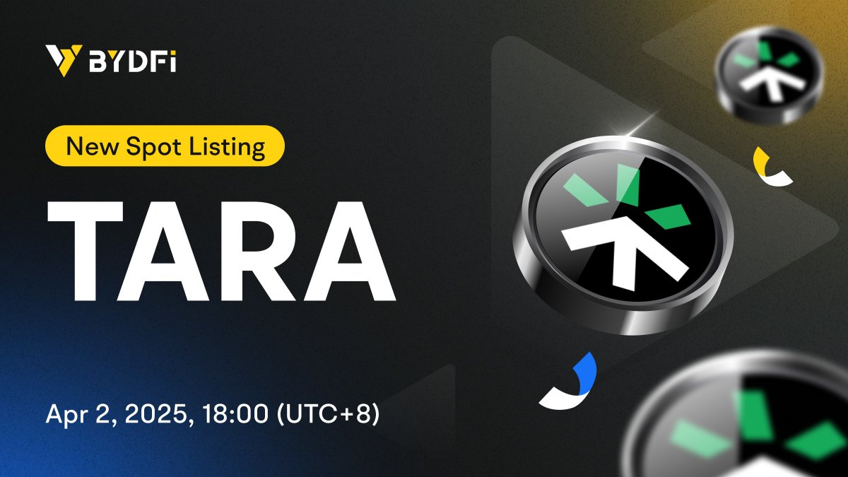 📣 BYDFi New Listing Spot Trading Pairs

⏰ Trading Starts: 2025/04/02 18:00 (UTC+8)
👉 Trading Pairs:  TARA/USDT <a href="/taraxa_project/">Taraxa</a>
🔥 TRADE HERE: bydfi.com/en/spot?id=tar…

#BYDFi #TARA #NewListing #SpotTrading