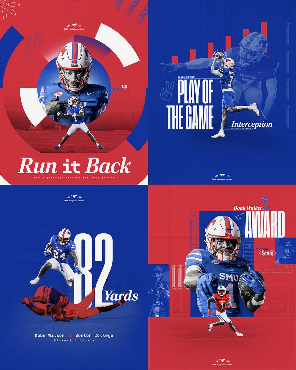 BrandonSpahnArt's tweet photo. Brand Guide and Tool kit built for @SMUFB's upcoming 2025 season. Working with the creative staff, the deliverables were built to embody the SMU Football program.

For a full detailed look, please view the project on Behance - https://t.co/UppaPCoGJr https://t.co/RjYihPBtC0