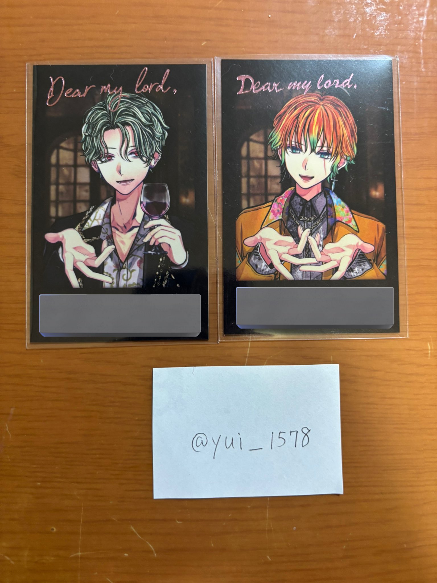 悪魔執事と黒い猫 あくねこ チェキ風カード テディ しま 箔押し