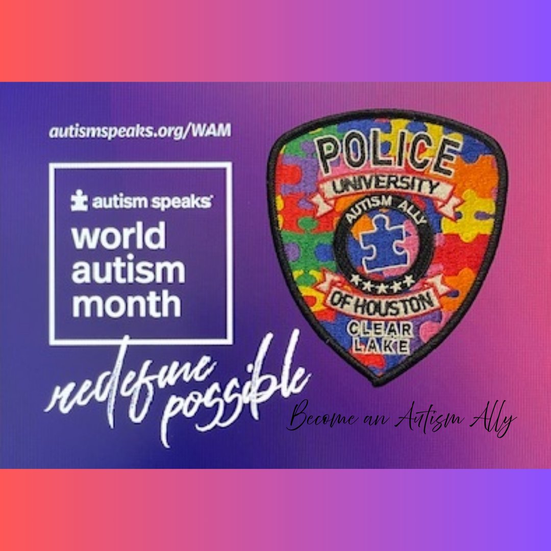 UHCL Police (@uhclpd) on Twitter photo It’s #WorldAutismMonth, Let’s make moves. Help <a href="/autismspeaks/">autism speaks</a> Redefine Possible and create real change. It’s #WorldAutismMonth, Let’s make moves. Help <a href="/autismspeaks/">autism speaks</a> Redefine Possible and create real change.