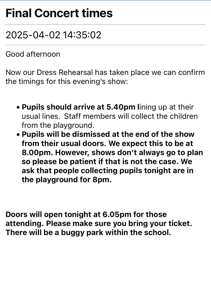 SHOW INFO 🎭