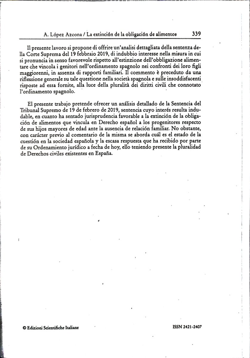 Dir_Successioni's tweet photo. La #extinción de la #obligación de #alimentos por falta de #relación_familiar entre #padres e #hijos_mayores en #derecho_español
di Aurora López Azcona

We publish the Asbract https://t.co/BydOD5026o