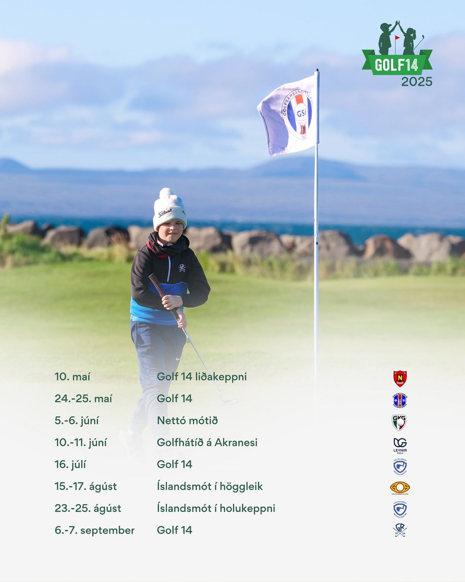 Hér má sjá mótahald GSÍ í sumar 🏆