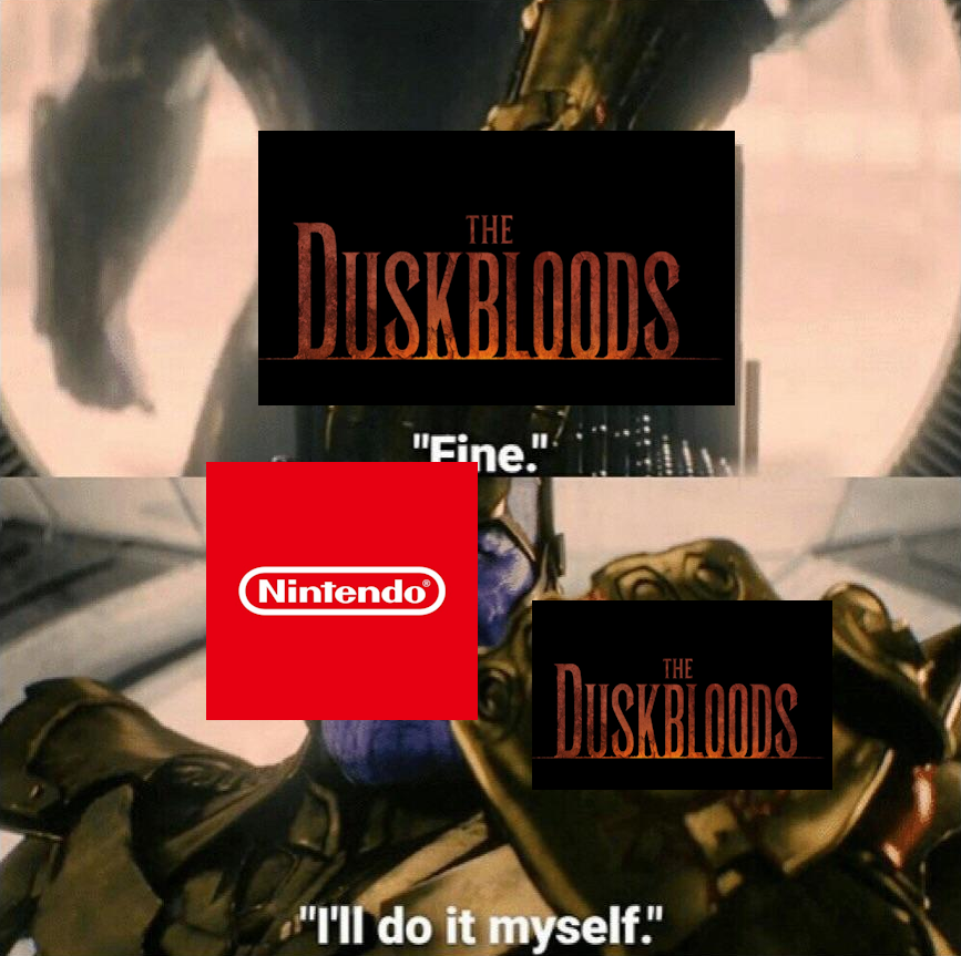 Majewra's tweet photo. @NintendoAmerica Nintendo got sick of waiting for Bloodborne https://t.co/WTTW9KrCpp