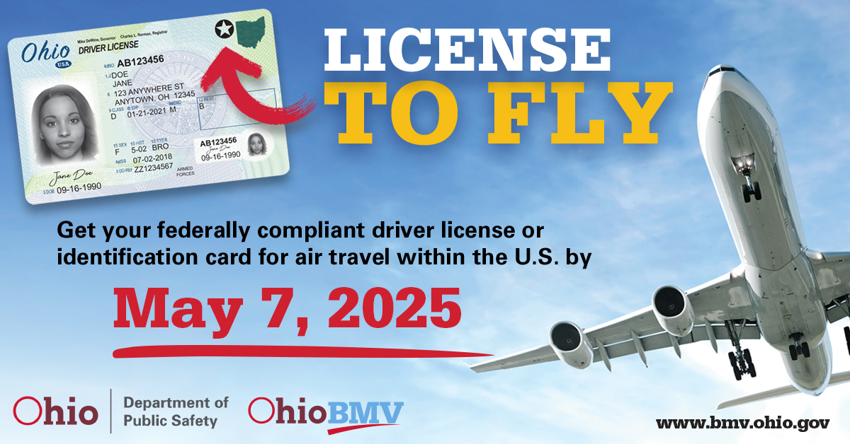 You have just over a month to get your REAL ID compliant driver's license ahead of the May 7, 2025 deadline. Read more ➡️ ow.ly/ZGL450QE568