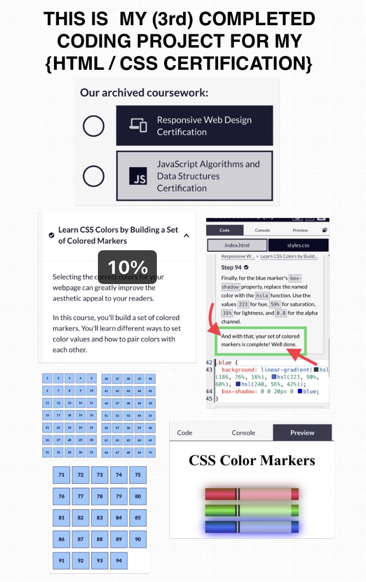 alkalinecity24's tweet image. CSS CERTIFICATION COURSE PROJECT I JUST COMPLETED / (94:Lessons) / #html #javacoding 🤫