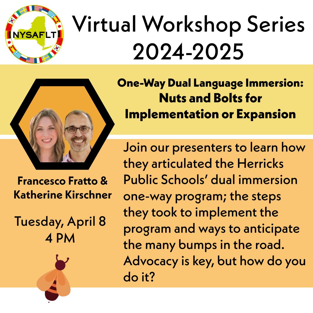 Don't forget to register for our April Virtual Workshop! nysaflt.org/virtualworksho…