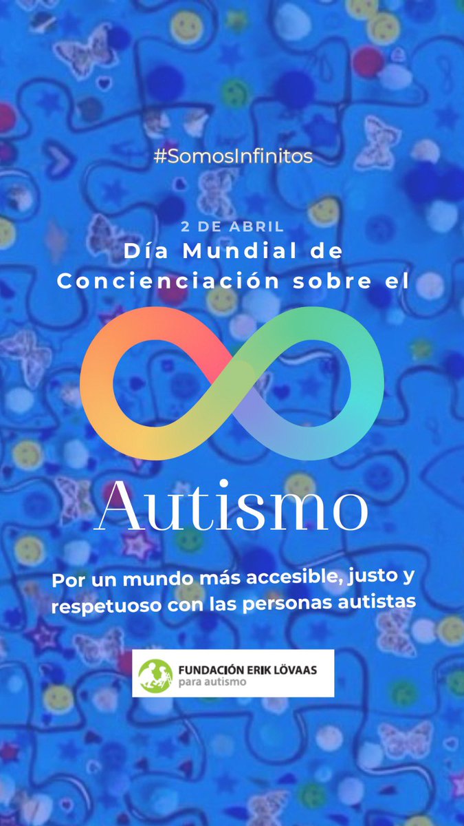 💙Hoy es el Día mundial de la concienciación sobre el Autismo. Por un mundo más accesible, justo y respetuoso con las personas autistas. 
#DiaMundialAutismo
#SomosInfinitos