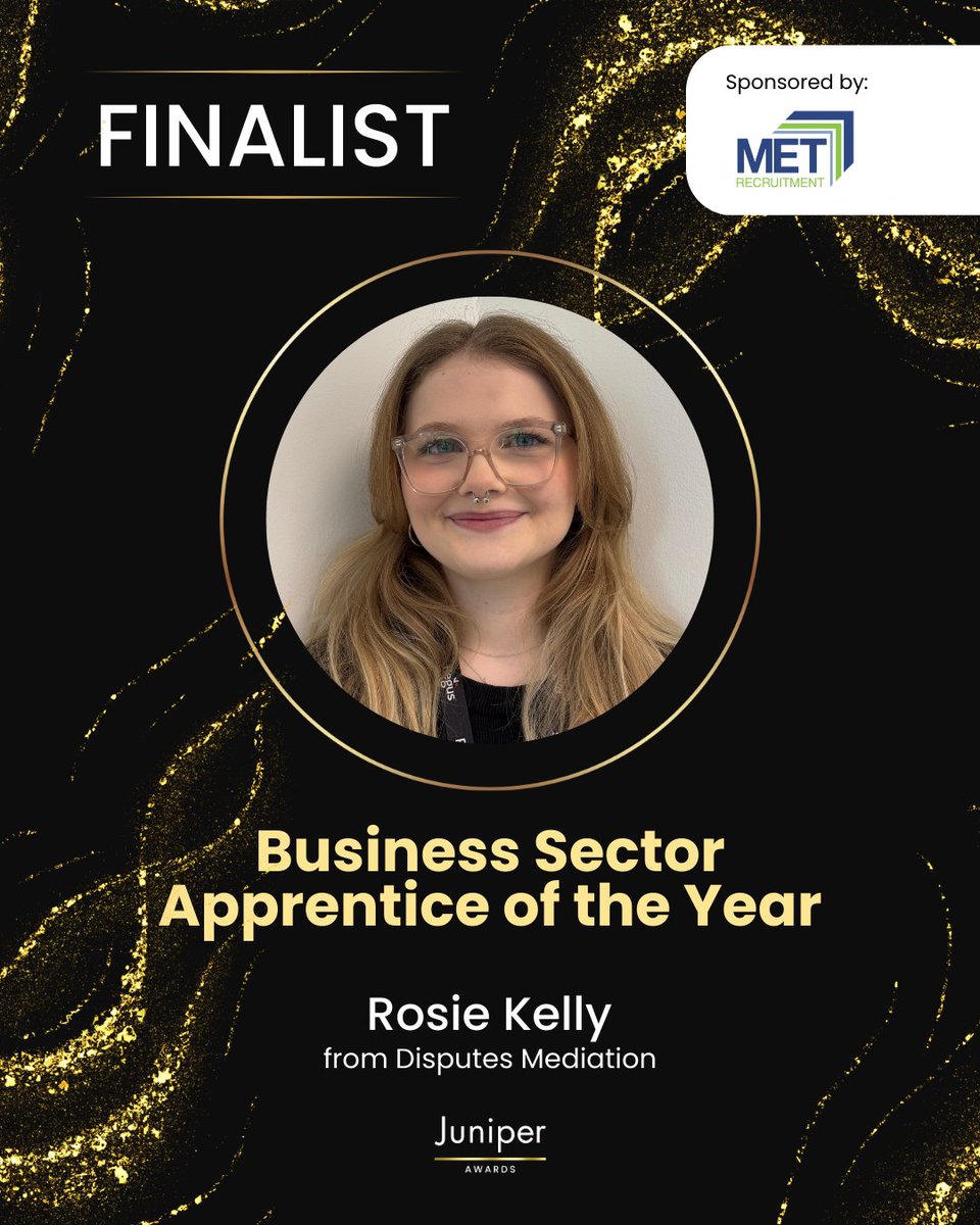 Juniper Training Ltd (@trainingjuniper) on Twitter photo We’re delighted to announce that Rosie Kelly from Disputes Mediation is a finalist for the Business Sector Apprentice of the Year Award at this year’s Juniper Training Apprenticeship Awards! 🏆
A huge thank you to <a href="/MET_Recruitment/">MET Recruitment UK</a> for sponsoring this award.
#JuniperAppAwards25 We’re delighted to announce that Rosie Kelly from Disputes Mediation is a finalist for the Business Sector Apprentice of the Year Award at this year’s Juniper Training Apprenticeship Awards! 🏆
A huge thank you to <a href="/MET_Recruitment/">MET Recruitment UK</a> for sponsoring this award.
#JuniperAppAwards25