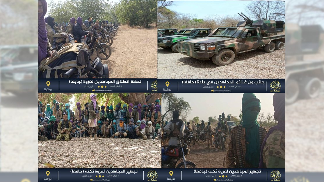 #JNIM's claimed attack in Diapaga, #BurkinaFaso is the largest in terms of claimed casualties this year

Photos and an accompanying statement suggest the group seized 200+ light weapons, 500+ magazines, 170+ ammunition boxes, 3 military vehicles, and 13 motorcycles

So far no