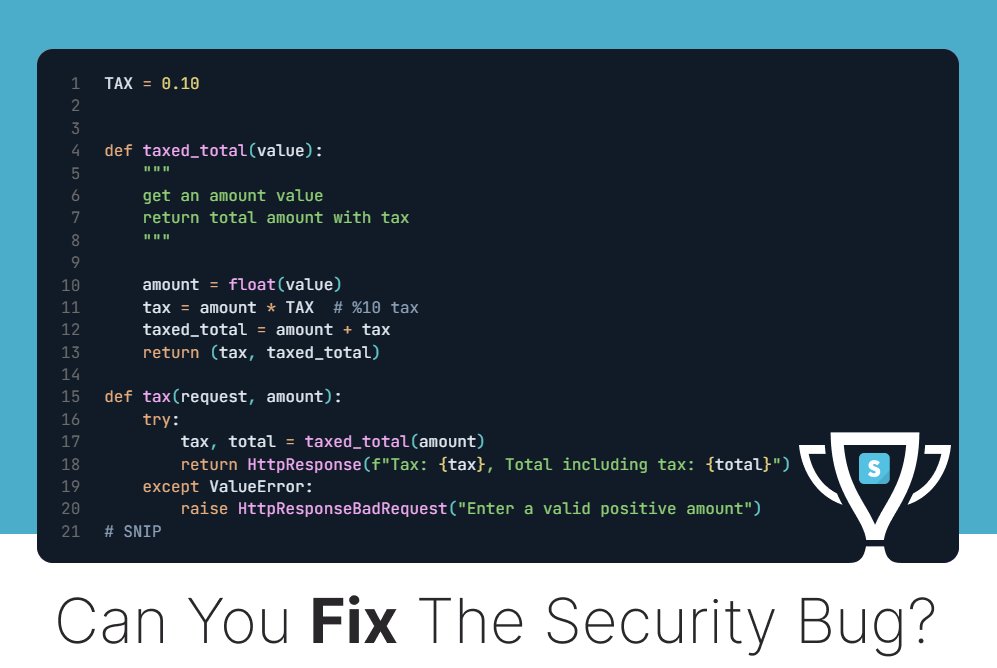 SecDim (@secdim) on Twitter photo In May 2018, a critical vulnerability in Chromium Browser’s SwiftShader renderer exposed sensitive information due to floating-point precision errors. 
We made a challenge recreating this, think you can fix it?
👉 bit.ly/secdimswiftsha…
#appsec #programming #securecoding In May 2018, a critical vulnerability in Chromium Browser’s SwiftShader renderer exposed sensitive information due to floating-point precision errors. 
We made a challenge recreating this, think you can fix it?
👉 bit.ly/secdimswiftsha…
#appsec #programming #securecoding