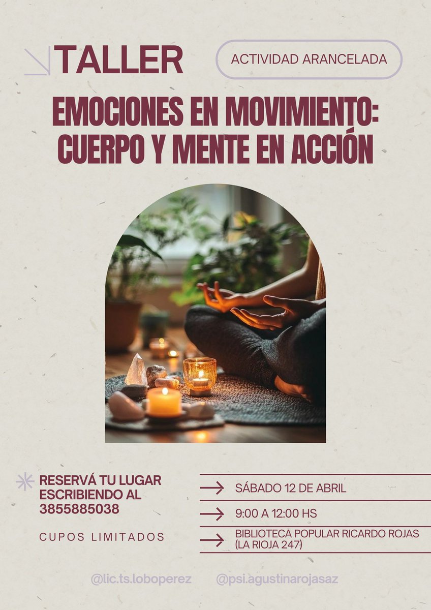 Solengeminis09's tweet photo. ¡No se necesita experiencia previa, solo ganas de conectar contigo mismx y con otrxs en un espacio seguro y libre de juicios!*

¿QUÉ ESPERAR DEL TALLER?

🧩 Actividades lúdicas
🤸🏽‍♀️ Estiramiento consciente
🧘🏽‍♀️ Meditación
🌟 Sorpresas

https://t.co/TciaiKIAuX https://t.co/THflJdW3hM