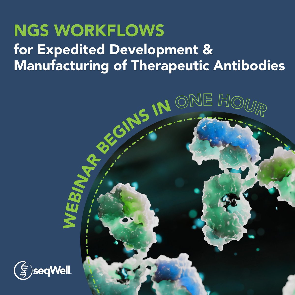 ⏰ 1 HOUR LEFT! Join #seqWell and #Moderna experts for an exclusive #webinar on how #NGS workflows are revolutionizing antibody development and manufacturing. It's not too late to sign up! hubs.ly/Q03fxvNW0