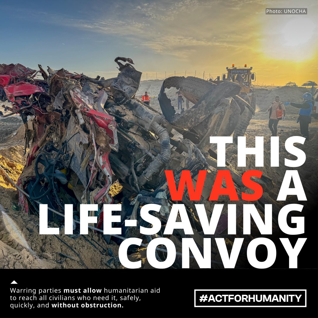 🔴 Attacks on aid workers must end. 
🔴 Perpetrators must be held accountable.
🔴 We cannot become numb to this violence.

Member States gathering today at the UN #SecurityCouncil must demand accountability, prevent more killing and act on resolution 2730.

#NotATarget