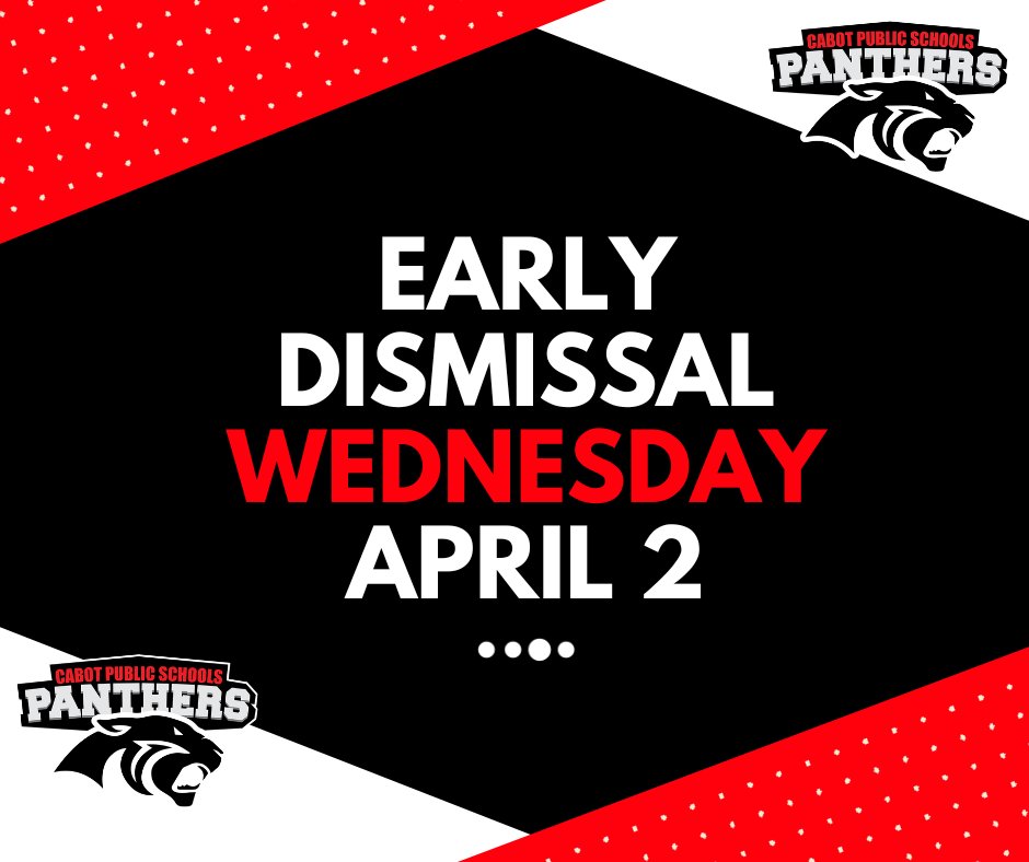 CPS: The District will dismiss at 1:30 p.m. today (4/2) in advance of the severe storms expected to be in our area between 3:45 p.m. and 6:00 p.m.