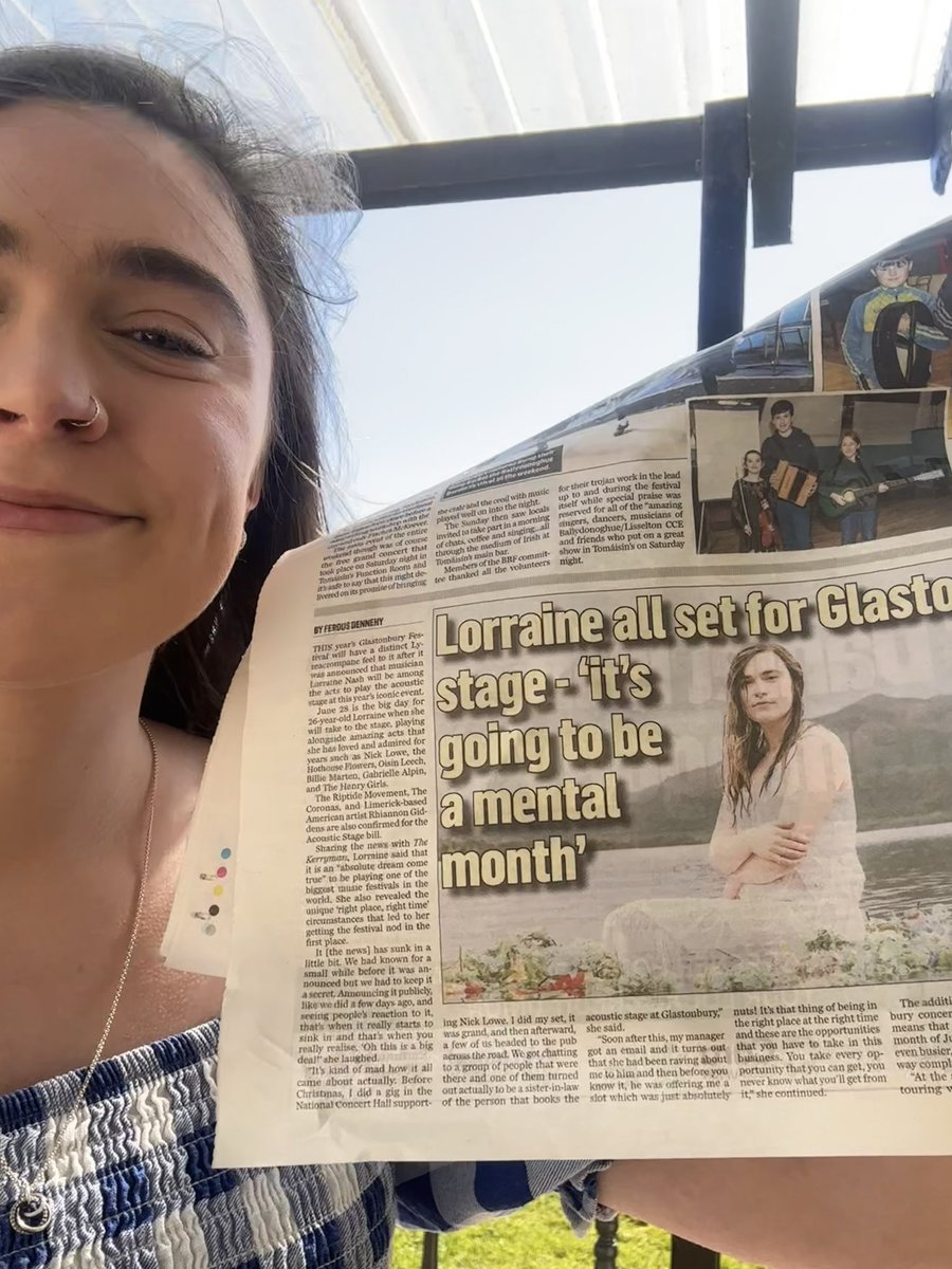 Lorraine Nash (@lorrainemnash) on Twitter photo Thank you to Fergus Dennehy for this lovely spread in <a href="/kerryman_ie/">The Kerryman</a> 💚💛
Tickets for <a href="/MikethePies/">MikethePies</a> , Thursday 19th of June are absolutely FLYING out the door! Get yours here ASAP if you’d like to come along:
mikethepies.com/gigs/lorraine-… Thank you to Fergus Dennehy for this lovely spread in <a href="/kerryman_ie/">The Kerryman</a> 💚💛
Tickets for <a href="/MikethePies/">MikethePies</a> , Thursday 19th of June are absolutely FLYING out the door! Get yours here ASAP if you’d like to come along:
mikethepies.com/gigs/lorraine-…
