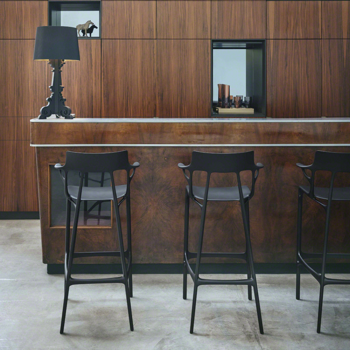 Smart, sustainable, and AI-designed. 🤖✨ The A.I. Chair &amp; Stool by @kartell_official, designed by Philippe Starck, use minimal material for maximum support—now made from recycled thermoplastic. bit.ly/42NDz8p 

#Kartell #AIChair #PhilippeStarck #Steelcase