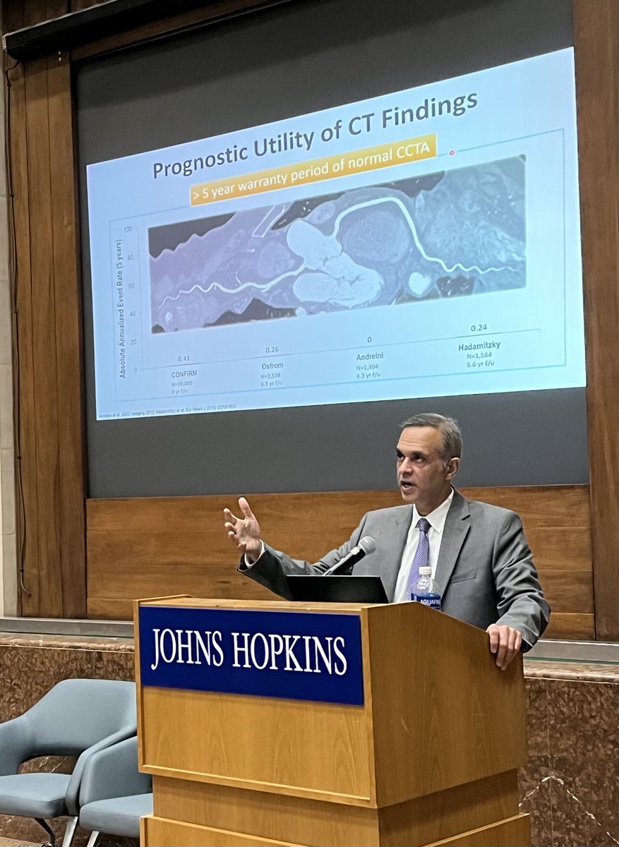 DrJMarine's tweet image. Thank you ⁦@DineshKalra⁩ for a superb ⁦@hopkinsheart⁩ Grand Rounds this AM on coronary CTA to guide ASCVD prevention. Great work you are doing at ⁦@UofLCardiology⁩ ! ⁦@rblument1⁩ ⁦@HeartOTXHeartMD⁩ ⁦@drdavemd ⁦@hvanspall⁩ ⁦