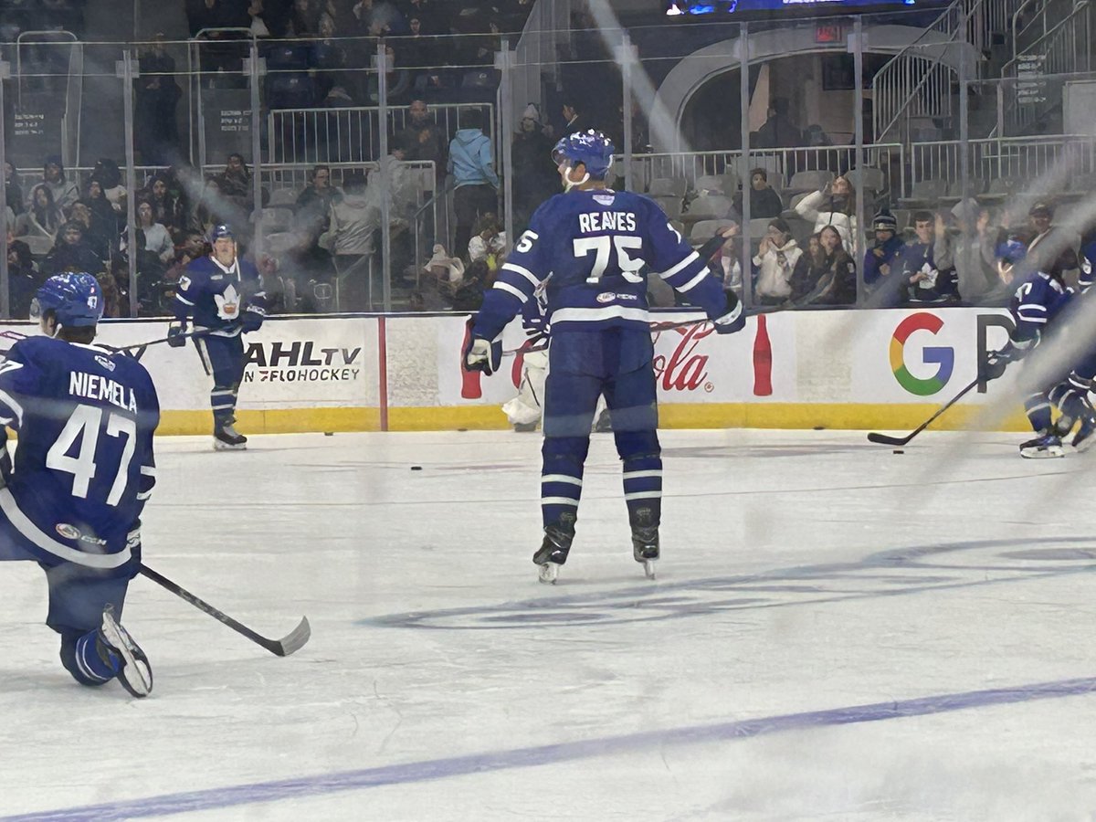 Ryan Reaves in the Marlies lineup for the first time…