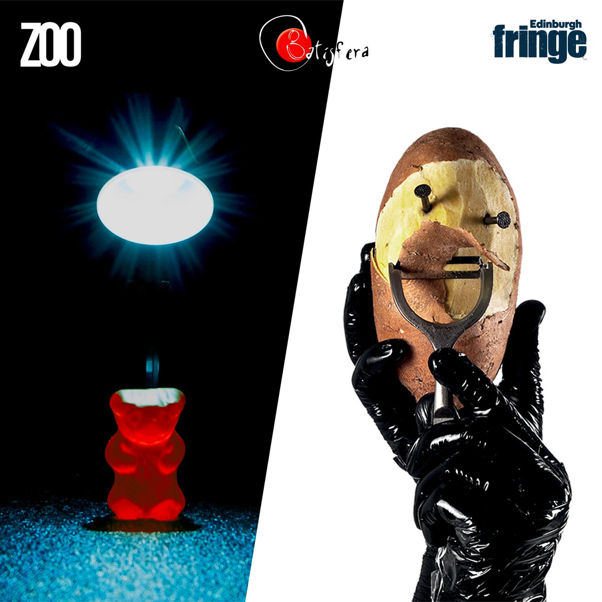 Our gummy bears will return to <a href="/edfringe/">Edinburgh Festival Fringe</a>, but this time they will be in ‘delicious’ company...

THE GUMMY BEARS' GREAT WAR and a brand new show by Batisfera TALE OF A POTATO await you at <a href="/ZOOvenues/">ZOO</a> from 1 to 24 August!

zoofestival.co.uk/programme/tale…
zoofestival.co.uk/prog.../the-gu…