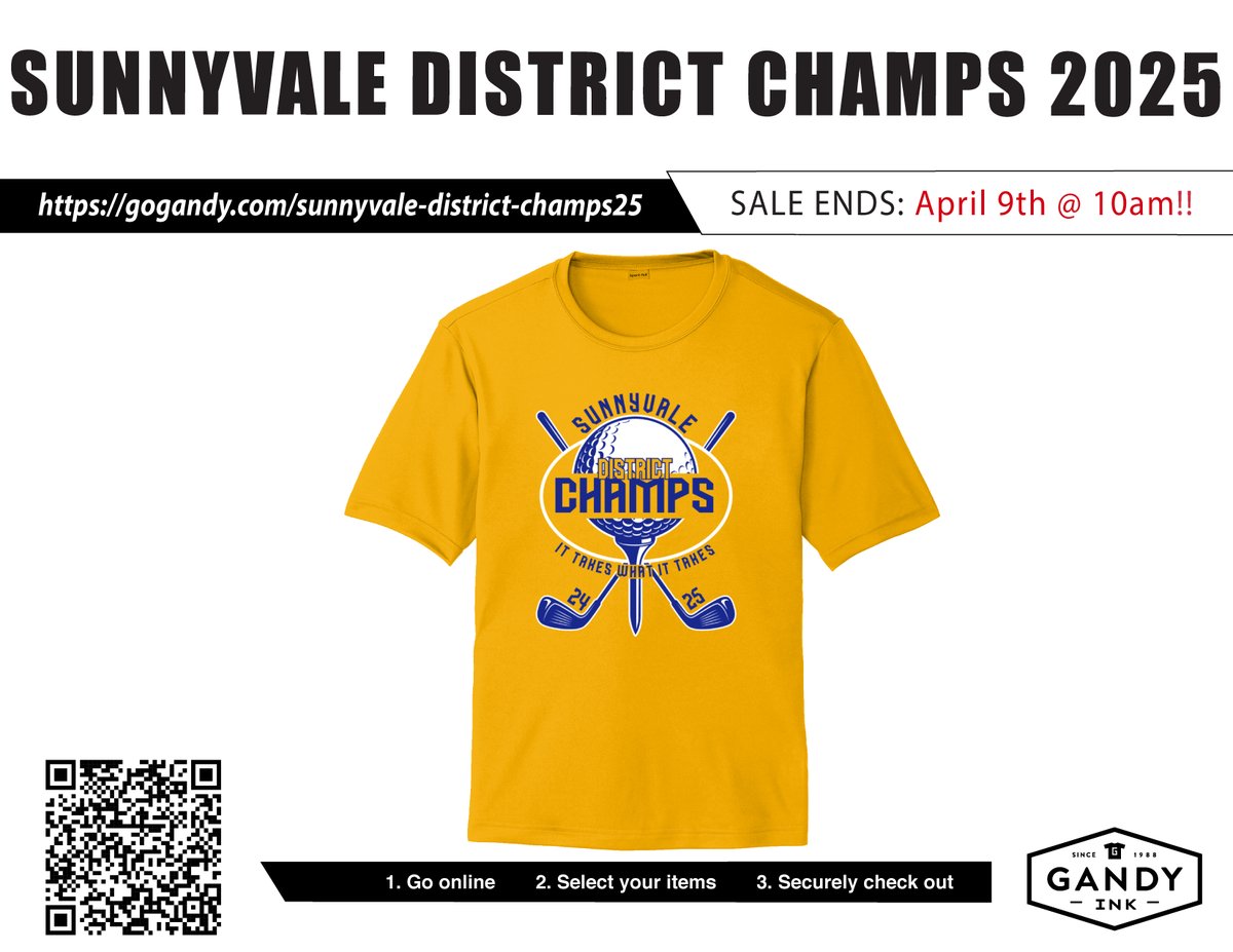 ValeGolf (@valegolfteam) on Twitter photo Golf District Champion T-shirts on sale now. Get em' while they are hot π₯π₯π₯
<a href="/RaiderBuilt/">Sunnyvale ISD Athletics</a> <a href="/SVRaiderBooster/">SHS Raider Booster</a> <a href="/SunnyvaleISD/">Sunnyvale ISD</a> Golf District Champion T-shirts on sale now. Get em' while they are hot π₯π₯π₯
<a href="/RaiderBuilt/">Sunnyvale ISD Athletics</a> <a href="/SVRaiderBooster/">SHS Raider Booster</a> <a href="/SunnyvaleISD/">Sunnyvale ISD</a>
