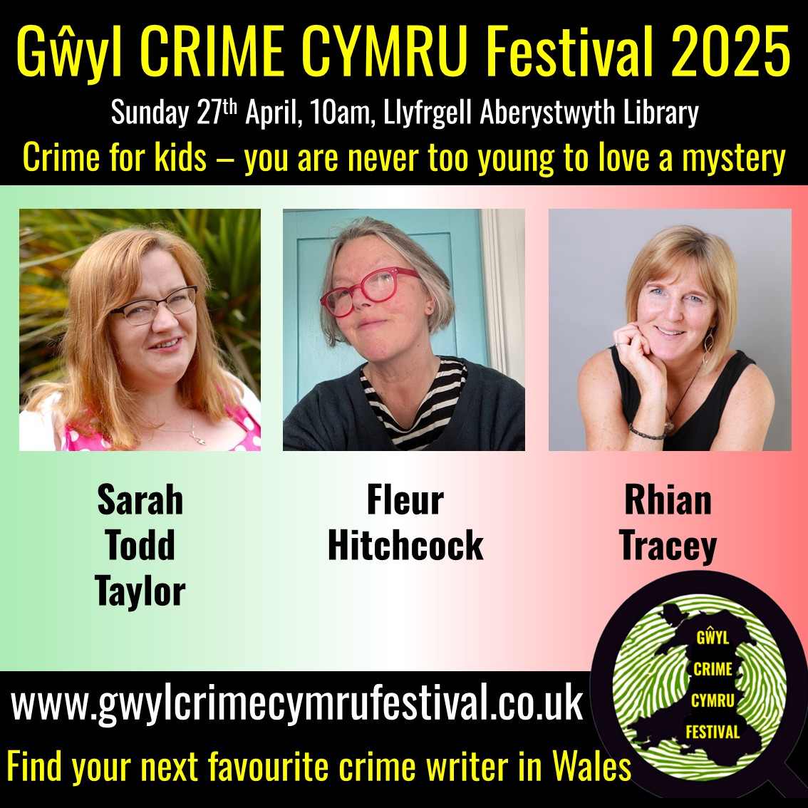 GŵylCrimeCymruFestival (@gwylcrimefest) on Twitter photo Crime for kids – you are never too young to love a mystery - with Sarah Todd Taylor, <a href="/RhianTracey/">Rhian Mair Tracey</a> and <a href="/FleurHitchcock/">Fleur Hitchcock = same name on all social media.</a> . For full details see gwylcrimecymrufetival.co.uk. For tickets go to ticketsource.eu/whats-on/queen…
#gwylcrimecymrufestival #gwylcrimefest #gccf2025 Crime for kids – you are never too young to love a mystery - with Sarah Todd Taylor, <a href="/RhianTracey/">Rhian Mair Tracey</a> and <a href="/FleurHitchcock/">Fleur Hitchcock = same name on all social media.</a> . For full details see gwylcrimecymrufetival.co.uk. For tickets go to ticketsource.eu/whats-on/queen…
#gwylcrimecymrufestival #gwylcrimefest #gccf2025