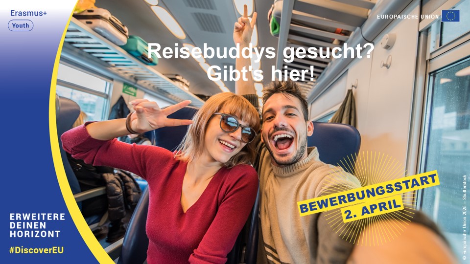 DiscoverEU ist zurück! Die Europäische Kommission verlost 35.500 Zugtickets. Für Österreich stehen 714 Reisetickets bereit. Mehr unter presse.oead.at
#DiscoverEU #Europa #Reisetickets
©Europäische Kommission