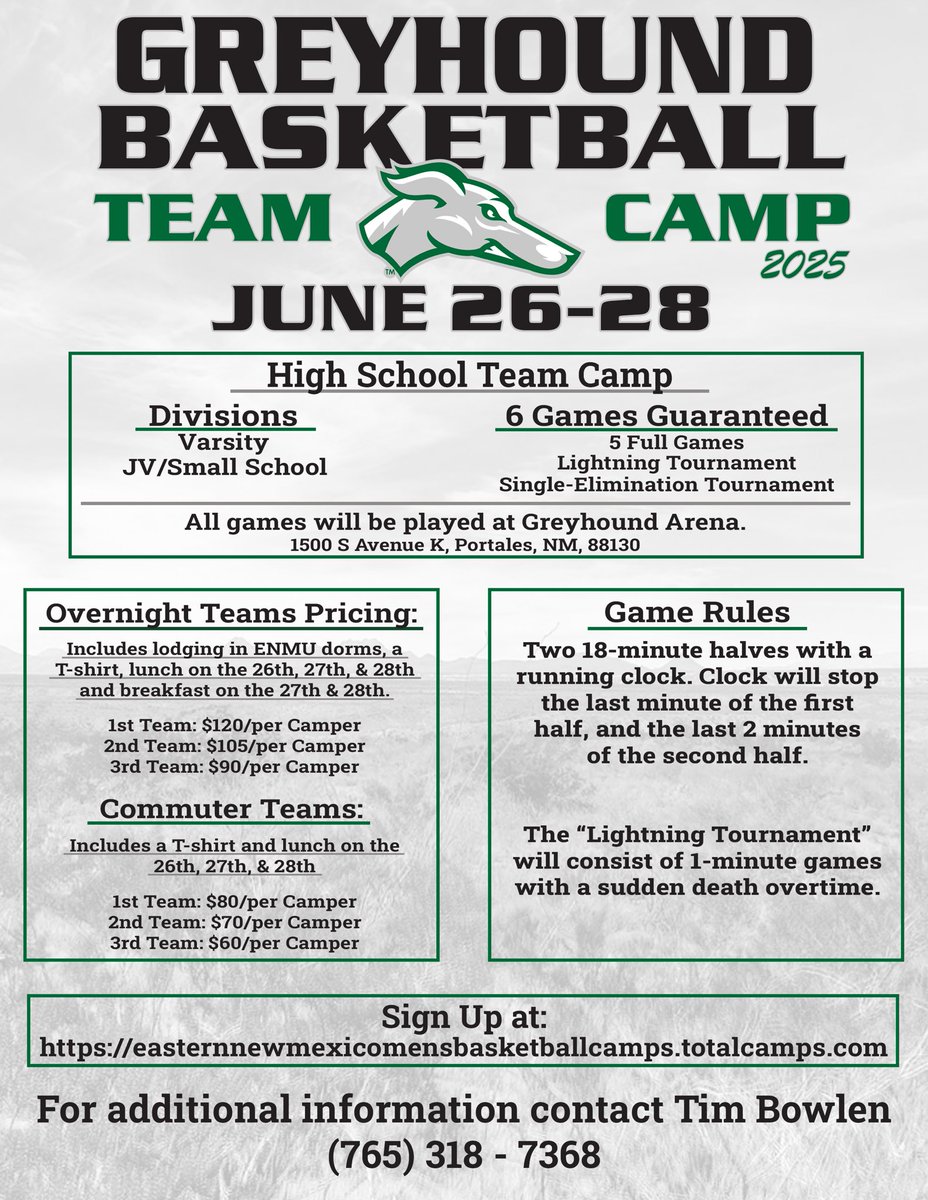Get signed up!!! 4th annual team camp.