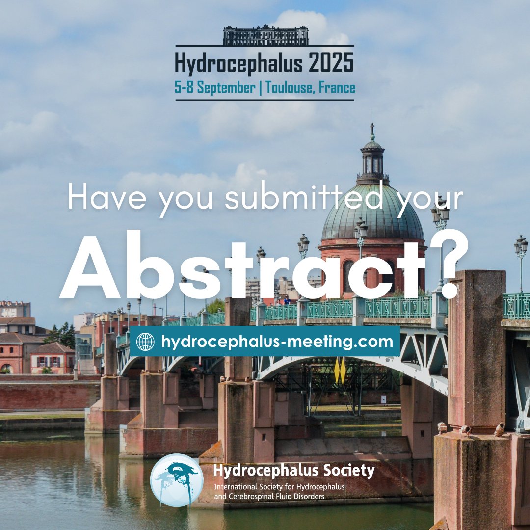🔔Abstract submission deadline is less than a month away! We encourage all of you, both industry and academic experts, to share your thoughts, ideas and findings by 30 April 2025. For more info 🔗hydrocephalus-meeting.com/abstract-submi…
📍 See you in Toulouse, France!
#hydrocephaluscongress