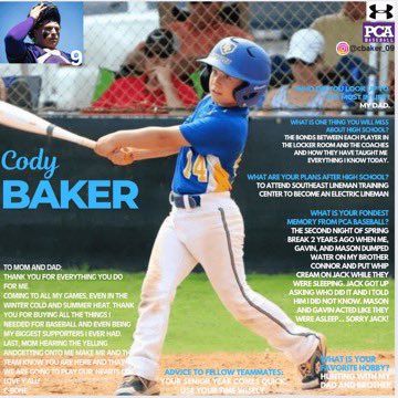Senior Spotlight! Cody Baker