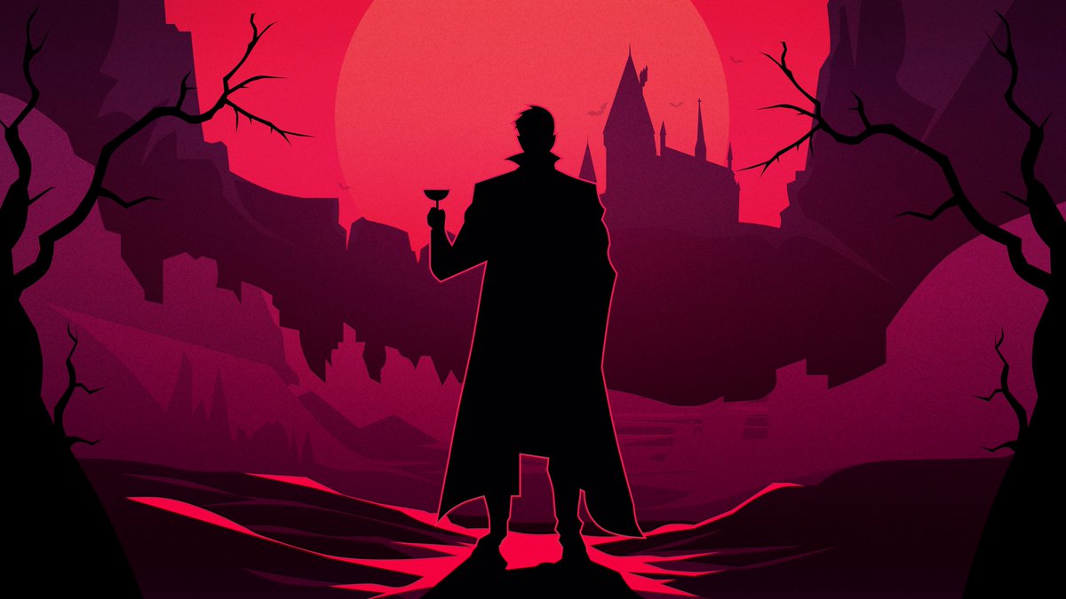 💜 Dracula Themed Wallpapers! - Illustrations by @luxonauta 💡 Did you know  we have a whole repository of them? Check out: https://t.co/1ytJDraEa0, image size:1200x675
