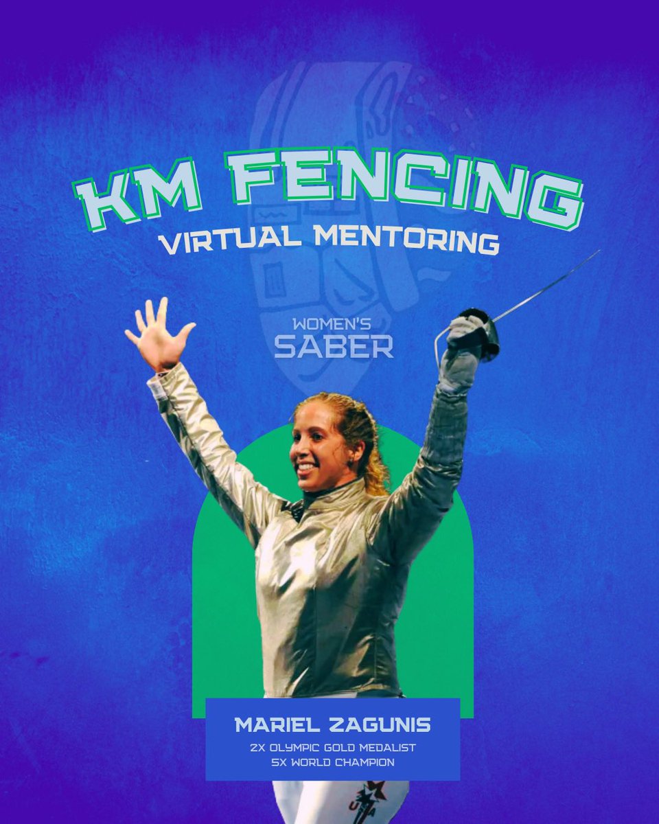 Huge news! 2-time Olympic Champion and 5-time World Champion Mariel Zagunis has joined KM Fencing as a virtual mentor to guide the next generation of saber champions! Head to km-fencing.com/mentoring to book a 1-on-1 session with her!