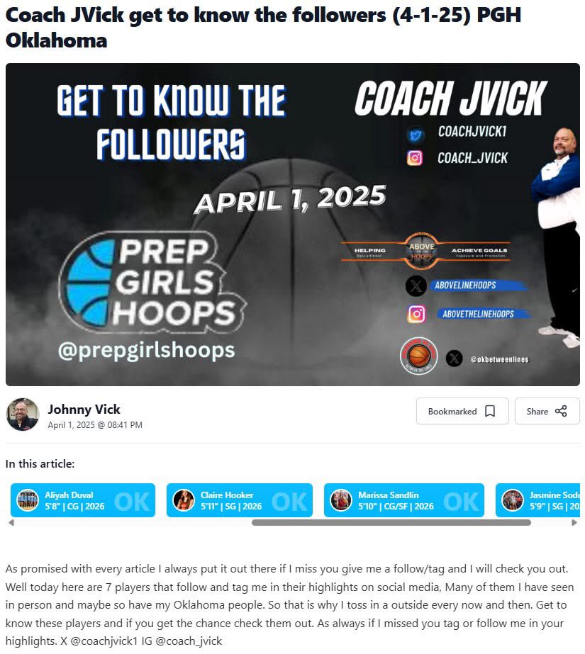 Marissa Sandlin 2026 (@marissa_sandlin) on Twitter photo Thank you for the write-up! Looking forward to summer! <a href="/coachjvick1/">Coachjvick (new)</a> <a href="/PGHOklahoma/">Prep Girls Hoops Oklahoma</a> <a href="/Ajhawkinsbasket/">A.j. Hawkins Basketball</a> <a href="/abovelinehoops/">Abovethelinehoops</a> <a href="/Okbetweenlines/">OKHSGBBBetweentheLines</a> <a href="/tuttle_gbball/">Tuttle Lady Tigers Basketball</a> Thank you for the write-up! Looking forward to summer! <a href="/coachjvick1/">Coachjvick (new)</a> <a href="/PGHOklahoma/">Prep Girls Hoops Oklahoma</a> <a href="/Ajhawkinsbasket/">A.j. Hawkins Basketball</a> <a href="/abovelinehoops/">Abovethelinehoops</a> <a href="/Okbetweenlines/">OKHSGBBBetweentheLines</a> <a href="/tuttle_gbball/">Tuttle Lady Tigers Basketball</a>