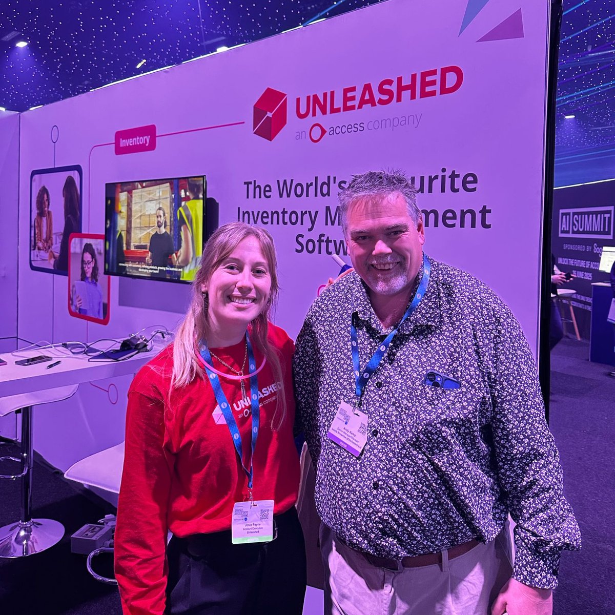 LewisBrownlee's tweet image. Day 2 at The Digital Accountancy Show: Andy catching up with Josie Payne from Unleashed and meeting the team at Apron, who we've recently signed up with! Their receipt capture tech is saving businesses hours every month.
#DigitalAccountancyShow #UnleashedSoftware #Apron