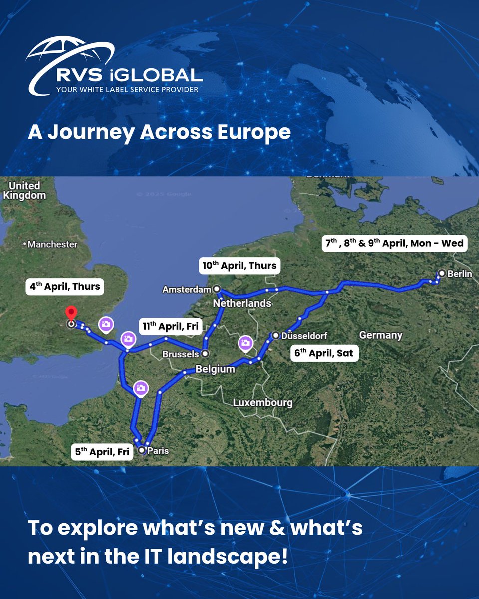 rvsiglobal's tweet photo. RVS iGlobal Hits the Road to Empower Berlin 2025!
We’re taking our white-label IT expertise on a 10-day journey across Europe, meeting clients, forging new partnerships, and attending N-Able Berlin 2025.
If you’re in any of these cities, let’s meet!

#berlin #uk #europe #london https://t.co/iLiJoKg7zg