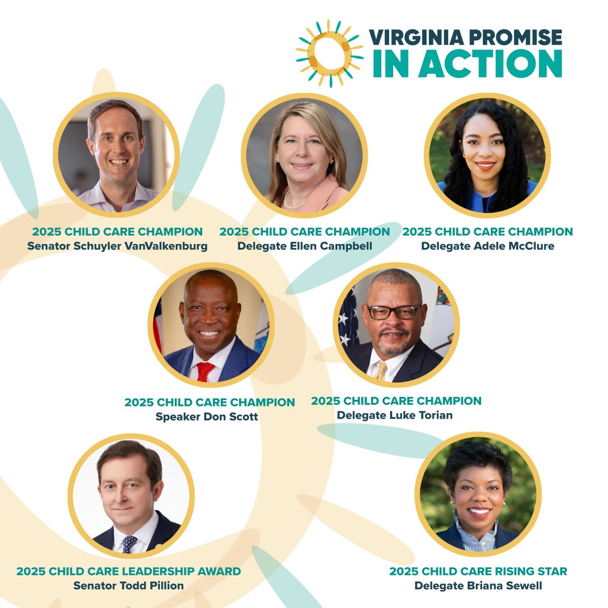 Virginia Promise in Action is excited to announce our 2025 Child Care Champions of the Year along with our new Leadership and Rising Star Awards! Learn more at bit.ly/4iZ2sCE