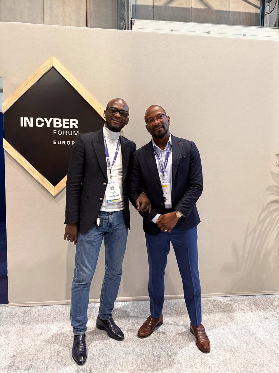 AkenArnaud's tweet photo. Jour 2 au @FIC_eu 🇪🇺

Les échanges s’intensifient et la cybersécurité reste au cœur des discussions.

Ravi d’échanger avec M. FAGLA, DG de l’ASIN du Bénin, et de retrouver mon ami @_SaxX_ après le @Forumbrazzacbs 

Merci pour ces échanges enrichissants ! https://t.co/RTUY3vaalc
