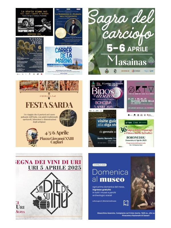 ✨ Weekend in Sardegna 👇
🔝 Festa Sarda a Cagliari
🔝 Lo Carrer de la Marina ad Alghero
🍇 Festa del vino a Uri
🌿 Sagra del Carciofo a Masainas
🥬 Sagra degli Asparagi a Boroneddu
🏛️ Domenica al Museo gratis
🎠 Su Pannu 'e Santu Pedru a Sant'Isidoro
👉 bit.ly/sardegnaweek