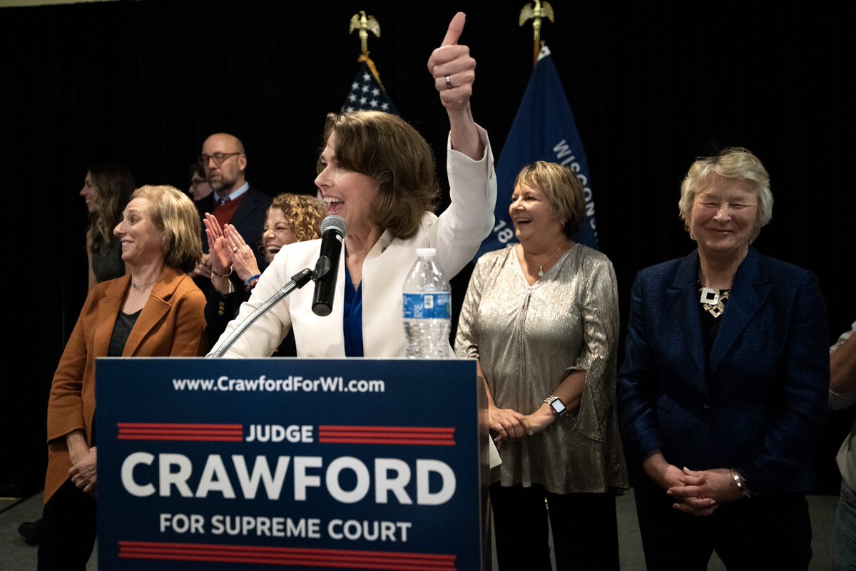 Excited to once again be a part of a winning Wisconsin Supreme Court race. Who needs the richest man in the world when you have the incredible Susan Crawford team!