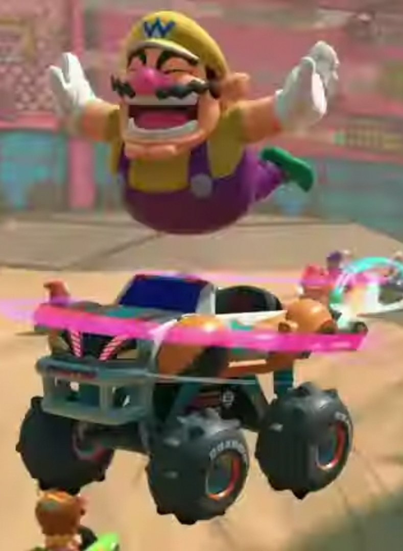 VOUS AVEZ VU WARIO IL FAIT SON NEUTRAL AIR DE SMASH BROS DANS MARIO KART !!!!